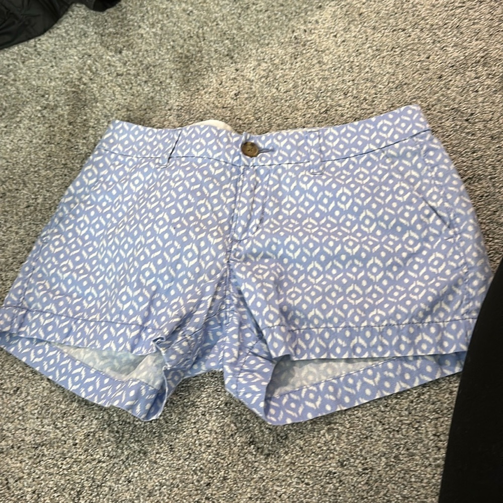 Blue and white shorts